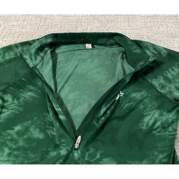 Ohio Green Tie Dye Quarter Zip Pullover Jacket Women’s Size Medium,EUC - Picture 10 of 10